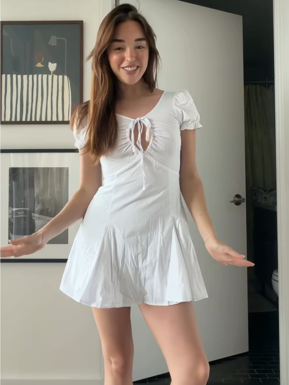 ZARA SHORT POPLIN DRESS - Picture 5 of 11